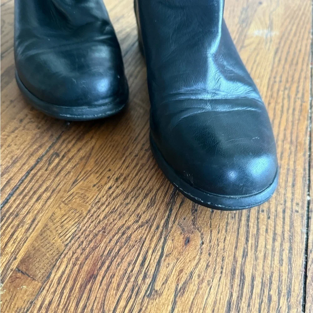 Stuart Weitzman Tall Boot 5050 Black Leather OTK Over-the-Knee Boots Classic